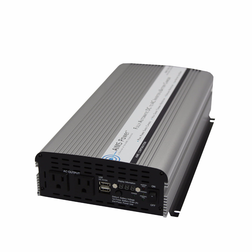 AIMS Power |  1500 Watt Power Inverter with Battery Charger and Transfer Switch