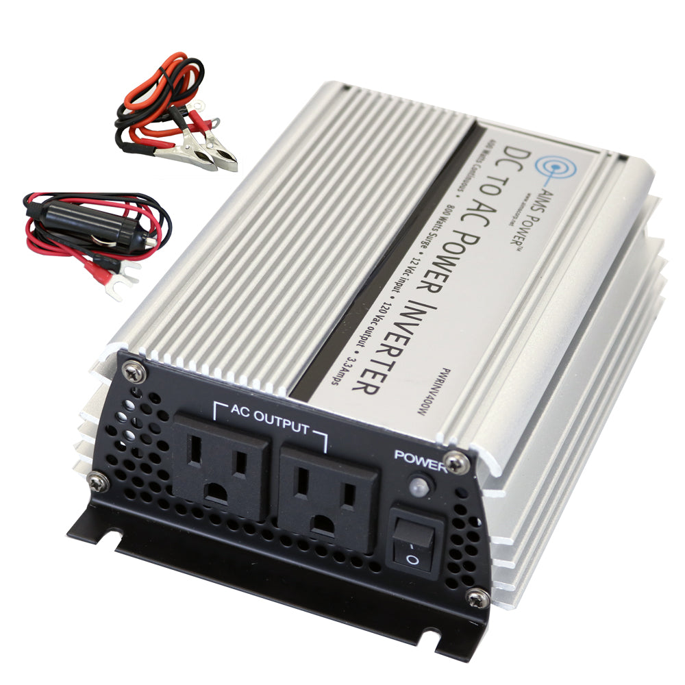 AIMS Power | 400 Watt Power Inverter with Cables 12 Volt