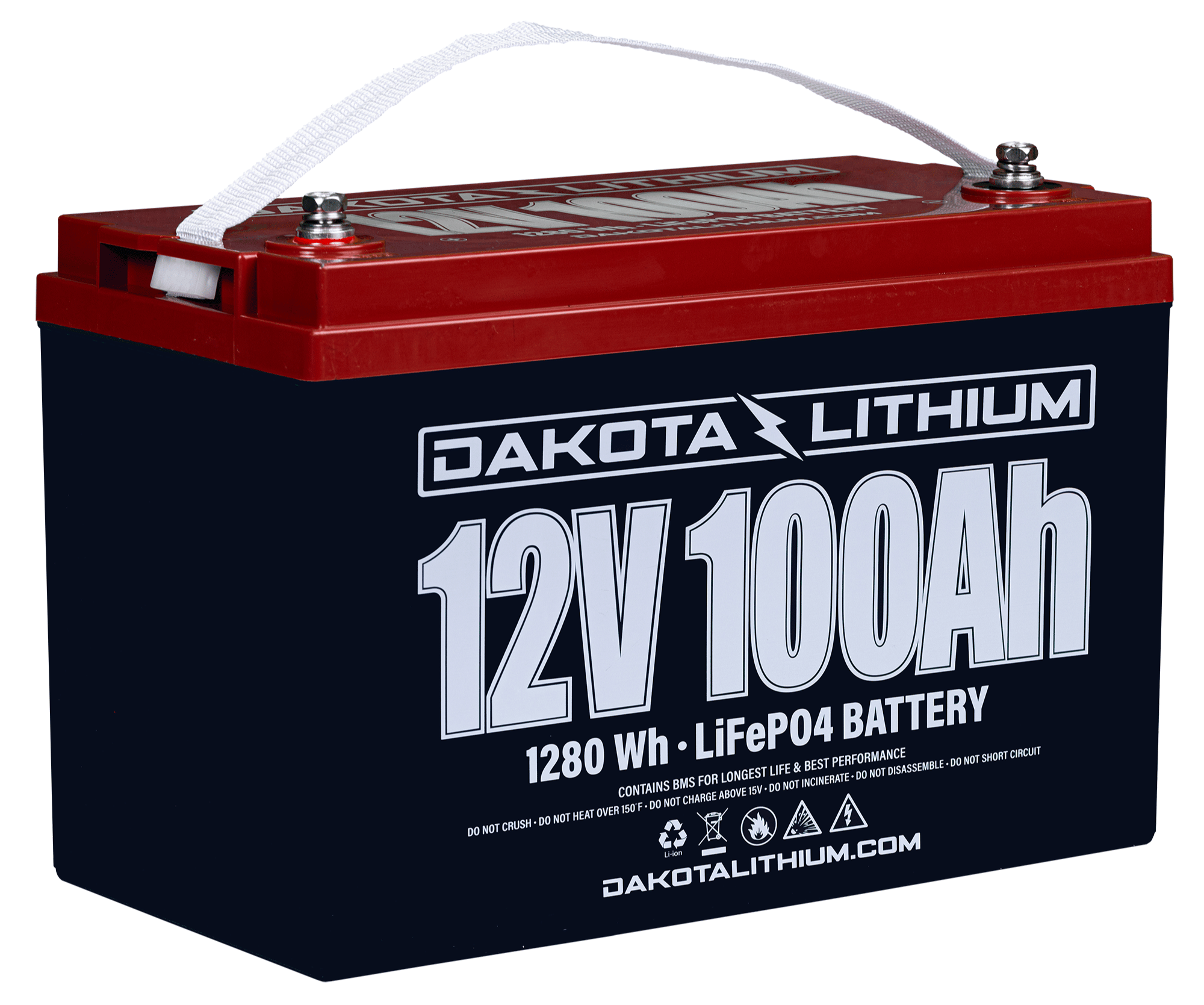 Dakota Lithium 12V 100Ah LiFePO4 11 Year USA Warranty 2000+ Deep Cycle Battery Charger Included, Size: 5.94