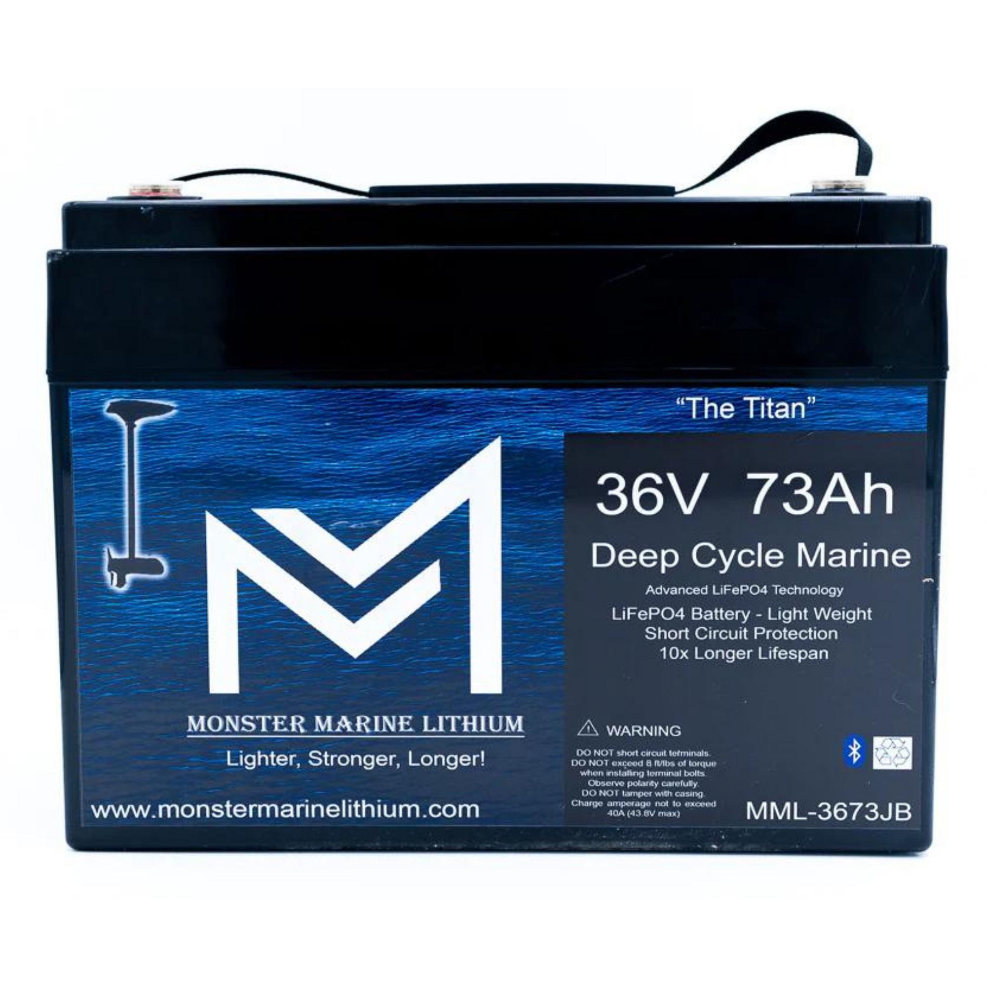Monster Marine Lithium 36V 73Ah Lithium "Titan" Trolling Battery (Bluetooth)