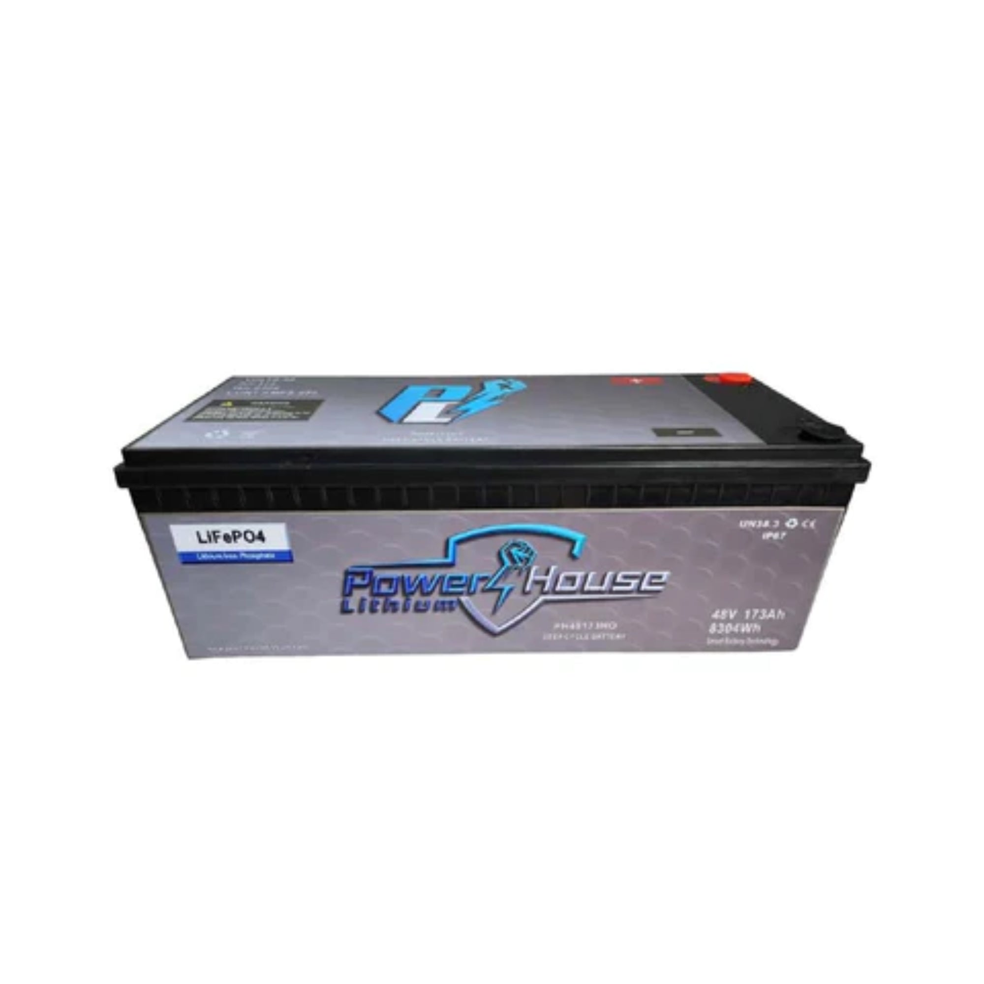PowerHouse Lithium 48V 173Ah Deep Cycle Battery (Free Heavy Duty Tray Included)