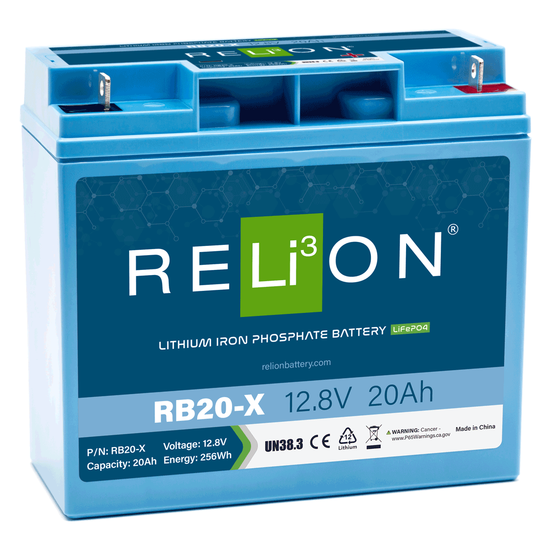 RELiON | RB20-X High Power Deep Cycle Lithium Battery | 12V 20Ah