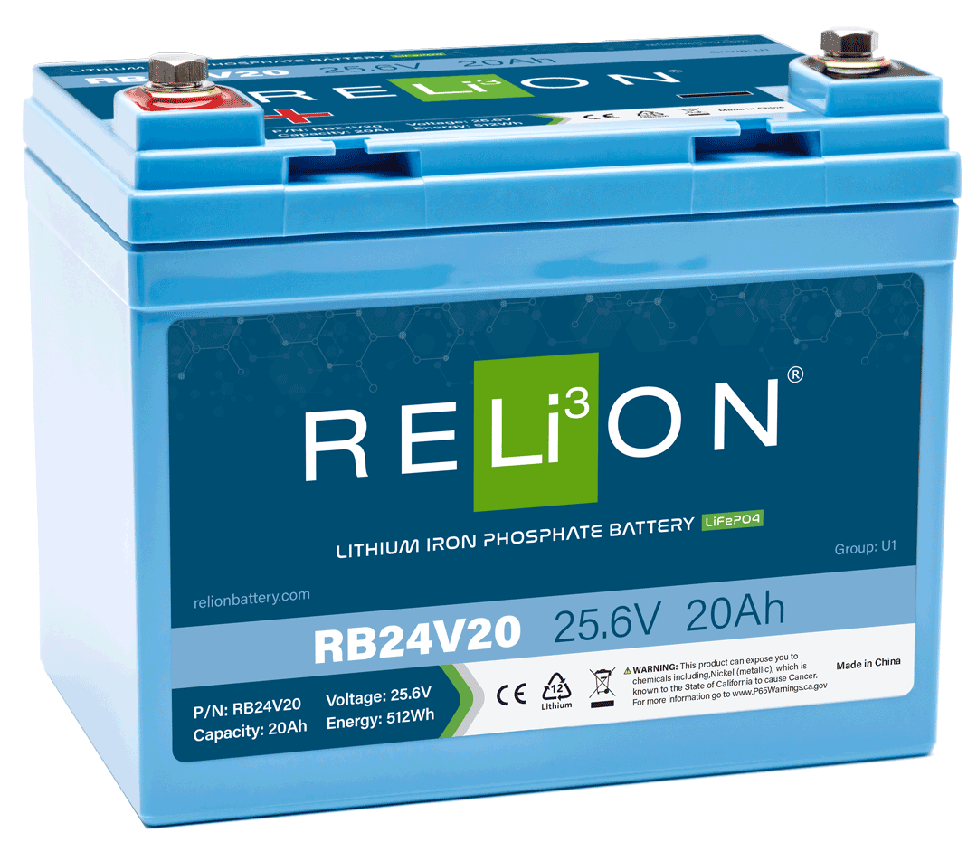 RELiON | RB24V20 Deep Cycle Lithium Battery | 24V 20Ah