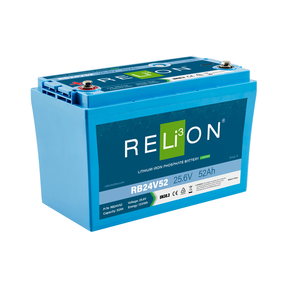 RELiON | RB24V52 Deep Cycle Lithium Battery | 24V 52Ah | Group 31
