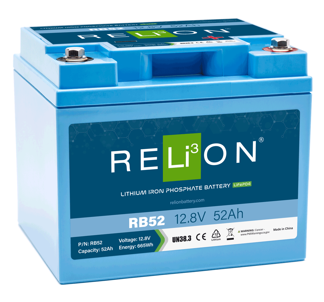 RELiON | RB52 Deep Cycle Lithium Battery | 12V 52Ah