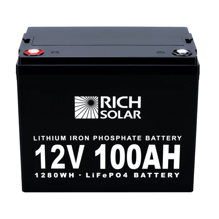 Rich Solar | 12V 100Ah LiFePO4 Lithium Iron Phosphate Battery
