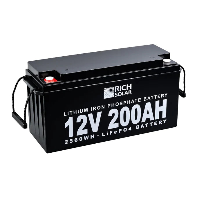 Rich Solar | 12V 200Ah LiFePO4 Lithium Iron Phosphate Battery