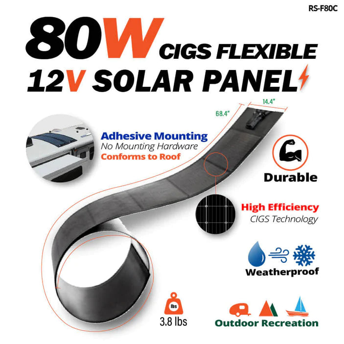 Rich Solar | MEGA 80 Watt CIGS Flexible Solar Panel