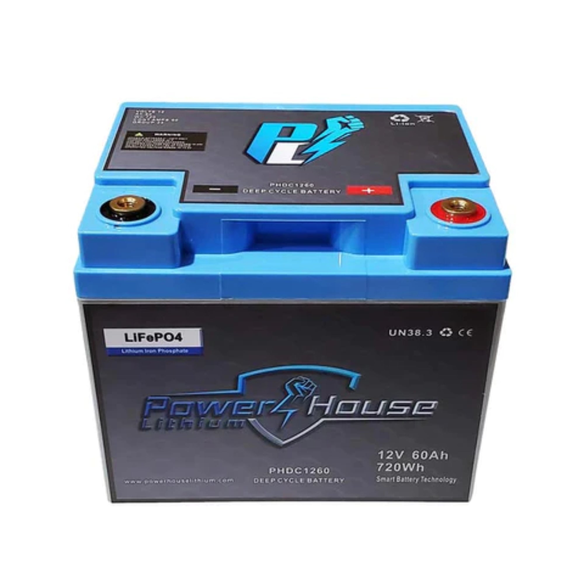 PowerHouse Lithium 12V 60Ah Deep Cycle Battery